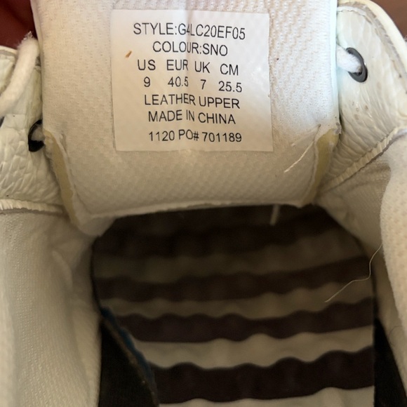 G/FORE Golf Shoes Gallivanter Pebble Leather Stud Cap Toe Shoes white size 9 - Picture 12 of 16